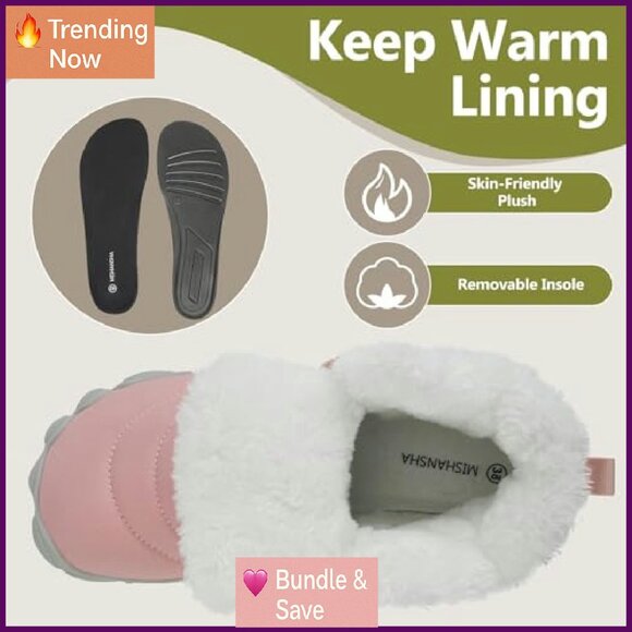 Winter Barefoot Boots Wide Toe Box Zero Drop Sole Warm Lined - Picture 6 of 8